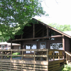 Cedars log cabin exterior