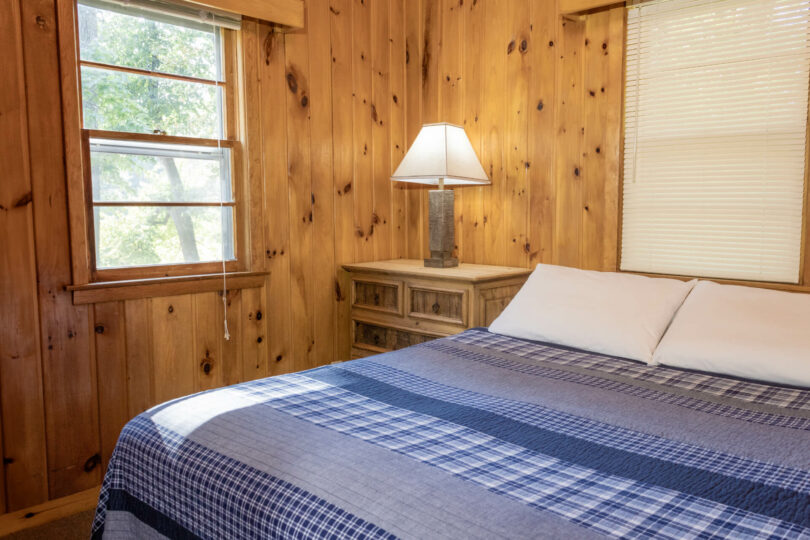 Cabin Woodlands Master Bedroom